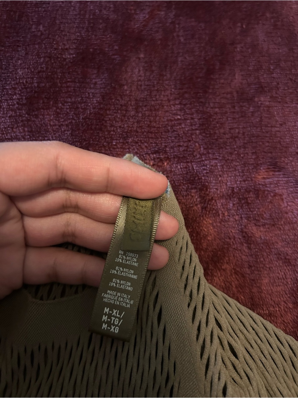 SKIMS Olive Green Open-Knit Short Sleeve Dress - Picture 3 of 3